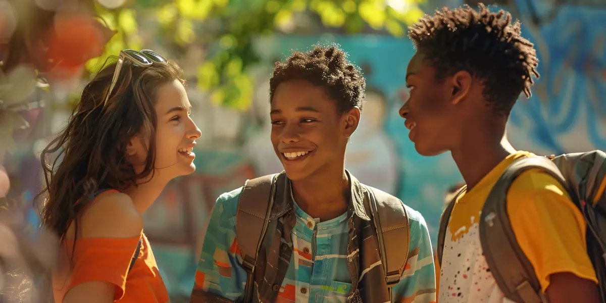 Diverse teenagers practicing health and wellness activities for themselves and their community