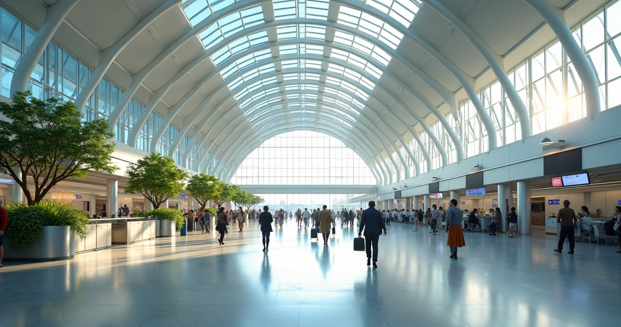 Terminal de aeroporto moderno